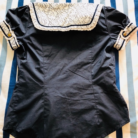 Lace black shirt, dress, blouse, T-shirt - Picture 8 of 8